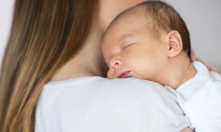 Burping newborn
