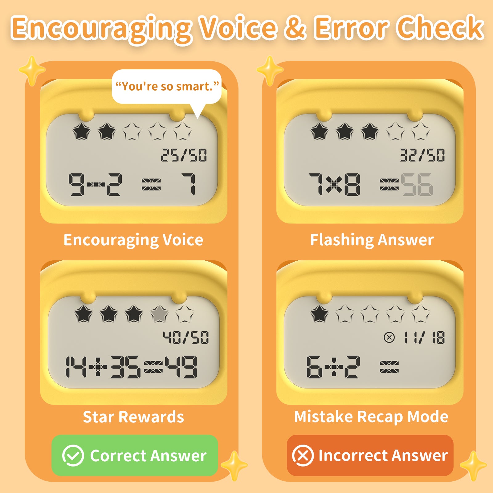 alilo Math Games for Kids Ages 5-12 - Maths Toy for Practicing Addition, Subtraction, Multiplication, Division - 5 Modes, 19 Games, 50K Questions